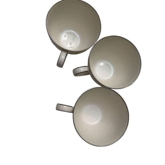 Noritake Yorkdale Ivory China set of 3 Blue & White Floral Tea Cups Japan style - Picture 3 of 8